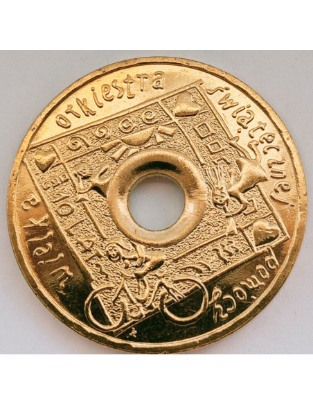 Awers monety 2 zł 2003 10 lat Wielkiej Orkiestry Świątecznej Pomocy