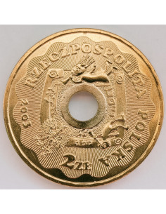 Awers monety 2 zł 2003 10 lat Wielkiej Orkiestry Świątecznej Pomocy 2