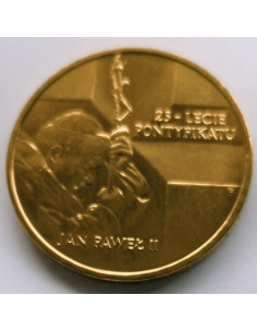 Awers monety 2 zł 2003 Jan Paweł II – 25lecie pontyfikatu