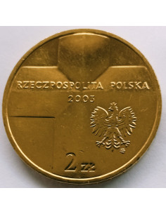 Awers monety 2 zł 2003 Jan Paweł II – 25lecie pontyfikatu 2