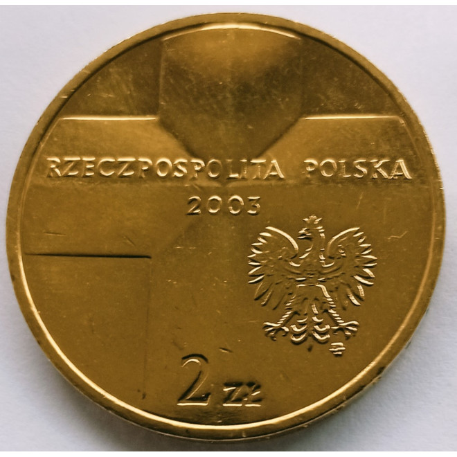 Rewers monety 2 zł 2003 Jan Paweł II – 25lecie pontyfikatu