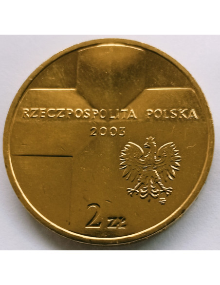Rewers monety 2 zł 2003 Jan Paweł II – 25lecie pontyfikatu
