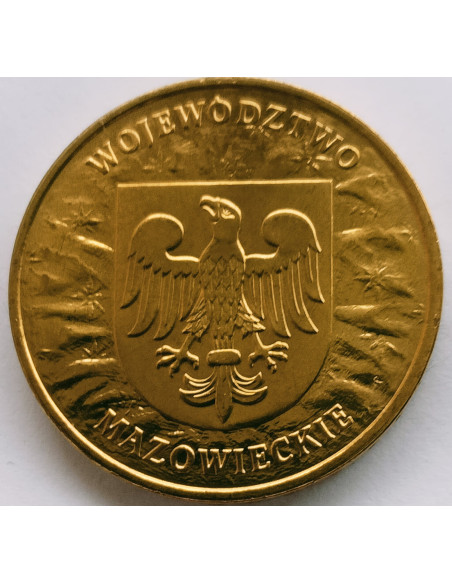 Awers monety 2 zł 2004 Herby Województw: mazowieckie
