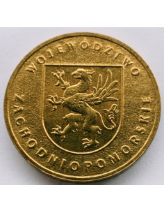 Awers monety 2 zł 2005 Herby Województw: zachodniopomorskie