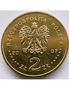 Awers monety 2 zł 2007 Dzieje Złotego: 5 zł z 1928 r. – Nike 2