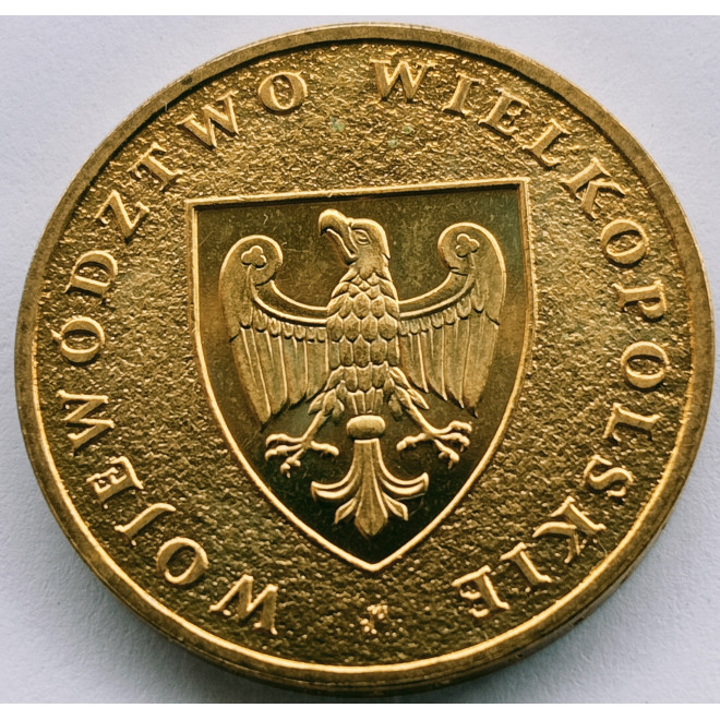 Rewers monety 2 zł 2005 Herby Województw: wielkopolskie woreczek 50 szt.