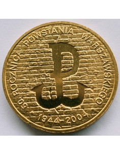 Awers monety 2 zł 2004 60. rocznica Powstania Warszawskiego