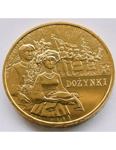 Awers monety 2 zł 2004 Polski rok obrzędowy: Dożynki