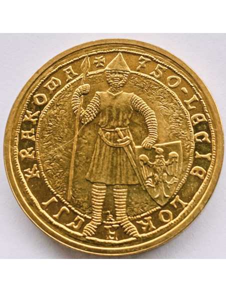 Awers monety 2 zł 2007 750lecie lokacji Krakowa