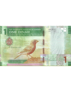 Przód banknotu Jordania 1 Dinar 2022 UNC 2