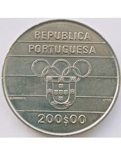 Awers monety Portugalia 200 Eskudo 1992 Igrzyska XXV Olimpiady Barcelona 2
