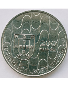 Awers monety Portugalia 200 Eskudo 1992 Portugalska prezydencja w UE 2