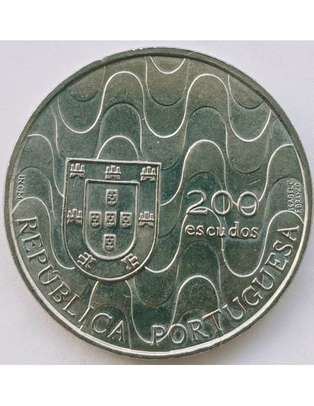 Rewers monety Portugalia 200 Eskudo 1992 Portugalska prezydencja w UE