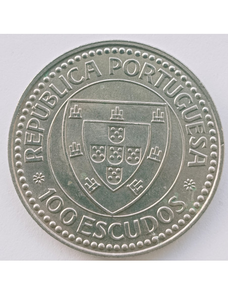 Rewers monety Portugalia 100 Escudo 1987  1974~2001 Druga Republika Escudo Commemo