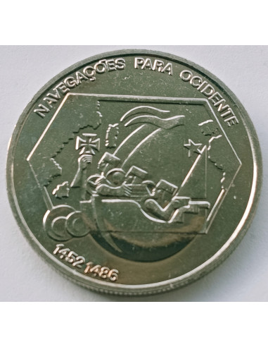 Awers monety Portugalia 200 Eskudo 1991 Nawigacja na zachód