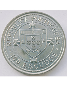 Awers monety Portugalia 100 Escudo 1987 Odkrywca Nuno Tristao 2