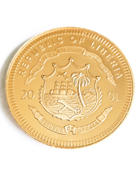 Rewers monety Liberia 5 Dolarów 2001 ECU Unia Europejska