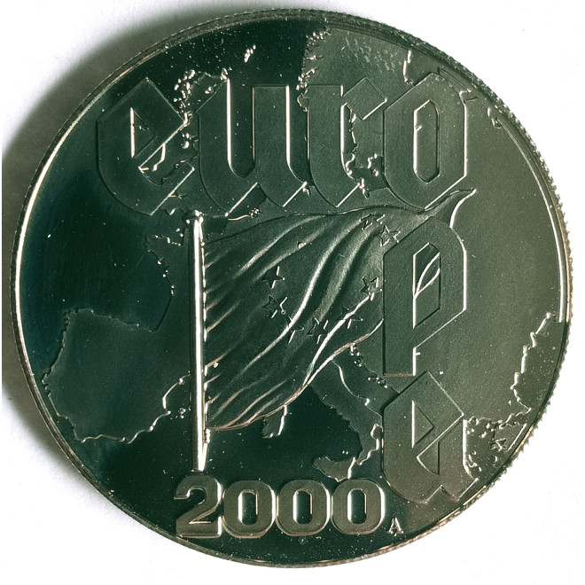 Awers monety Liberia 5 Dolarów 2000 Europa