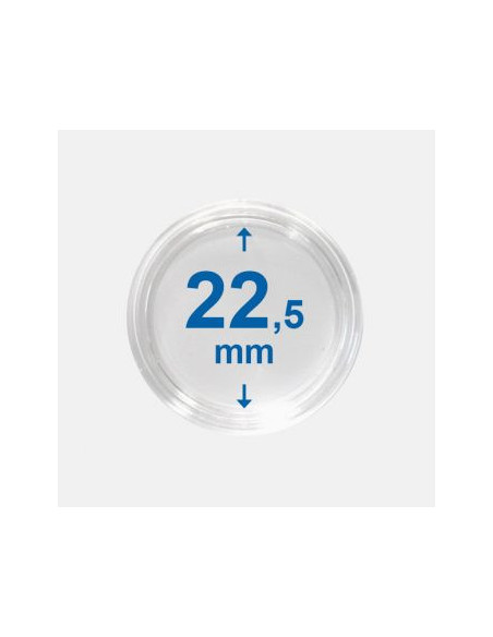 22,5 mm - Kapsle do monet z rantem