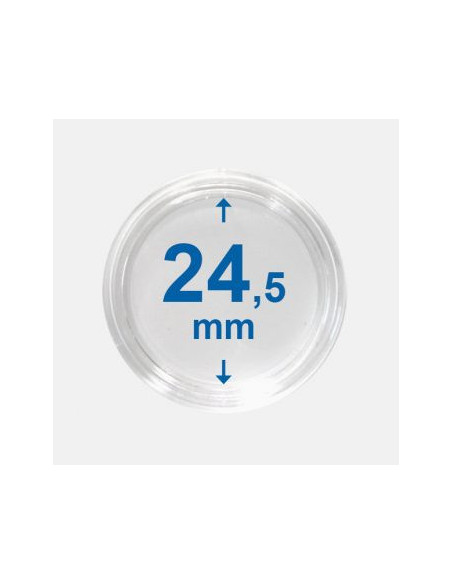 24,5 mm - Kapsle do monet z rantem