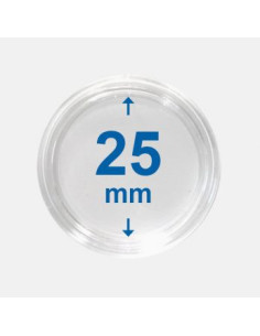 25 mm - Kapsle do monet z rantem