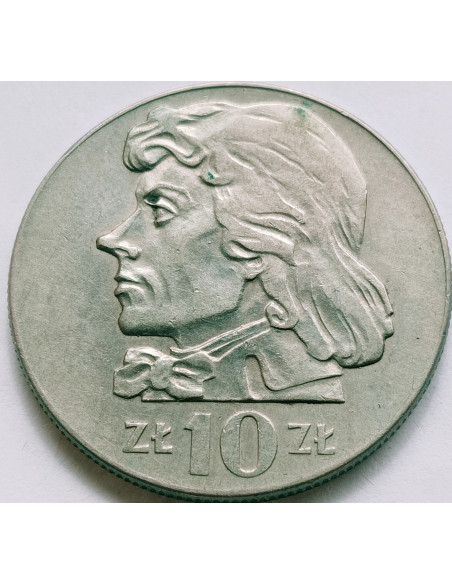 Awers monety 10 Złotych 1972 Tadeusz Kościuszko
