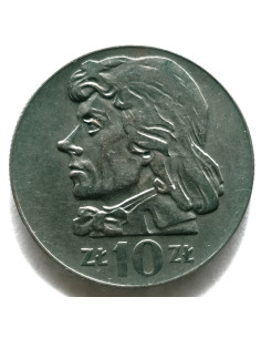 Awers monety 10 Złotych 1971 Tadeusz Kościuszko