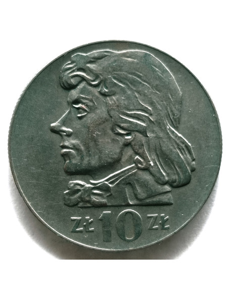 Awers monety 10 Złotych 1971 Tadeusz Kościuszko