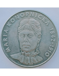 Awers monety 20 Złotych 1978 Maria Konopnicka