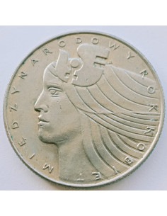 Awers monety 20 Złotych 1975 Międzynarodowy Rok Kobiet