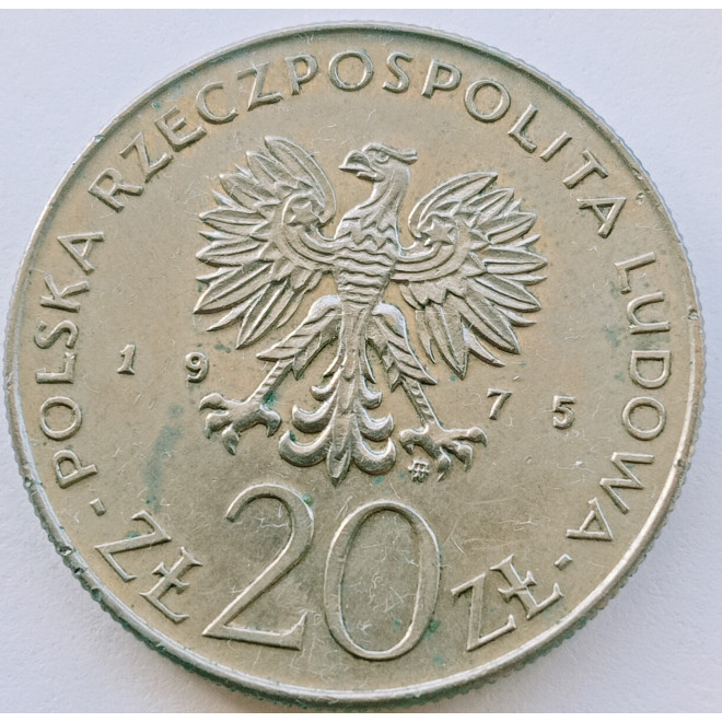 Rewers monety 20 Złotych 1975 Międzynarodowy Rok Kobiet
