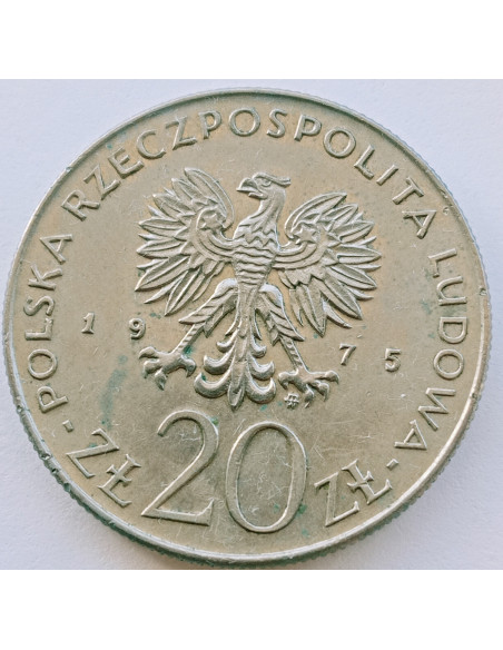 Rewers monety 20 Złotych 1975 Międzynarodowy Rok Kobiet