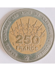 Awers monety ECOWAS 250 Franków CFA 1996 2