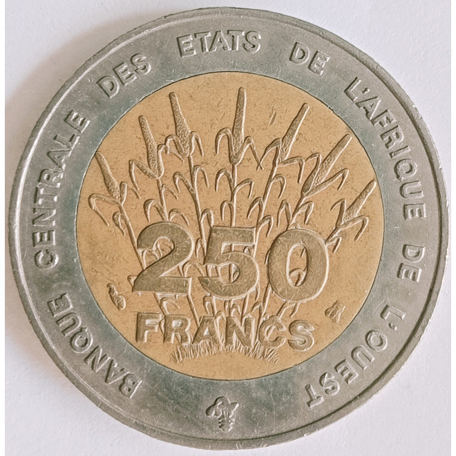 Rewers monety ECOWAS 250 Franków CFA 1996