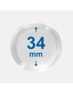 34 mm - Kapsle do monet z rantem