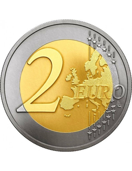 Rewers monety Łotwa 2 euro 2015 Rok prezydencji Łotwy w Unii Europejskiej