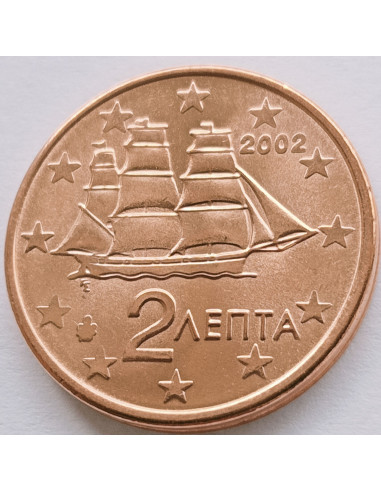Awers monety Grecja 2 Euro Cent 2002