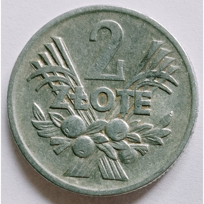 Rewers monety 2 Złote 1973