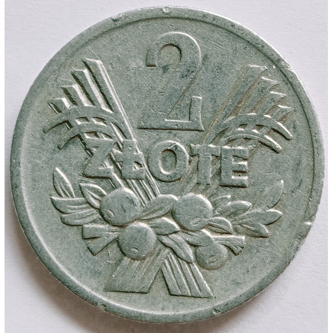 Rewers monety 2 Złote 1974