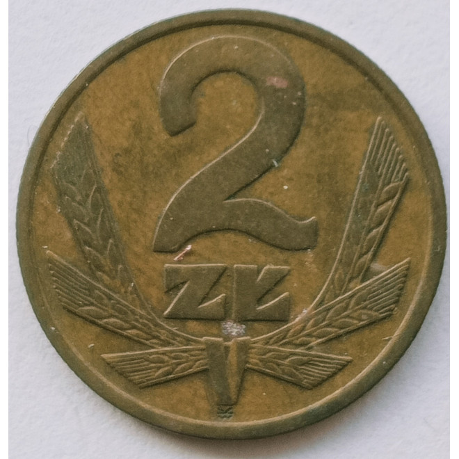 Rewers monety 2 Złote 1975