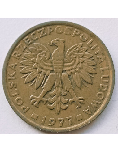 Awers monety 2 Złote 1977