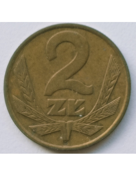 Rewers monety 2 Złote 1977