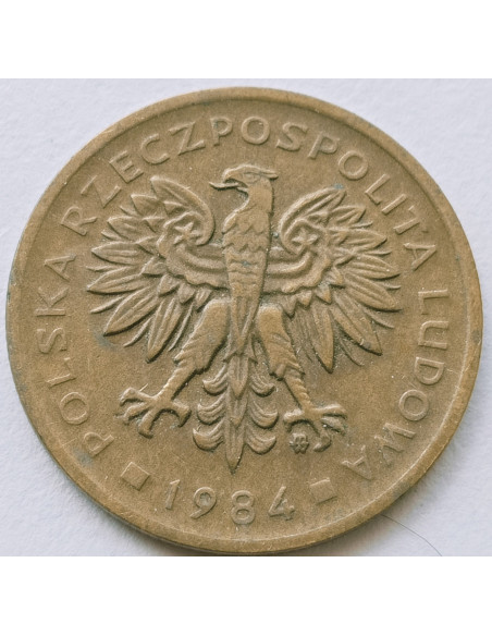 Awers monety 2 Złote 1984