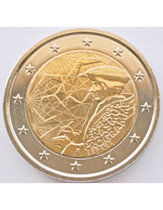 Awers monety Hiszpania 2 euro 2022 35 lat programu Erasmus