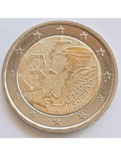 Awers monety Litwa 2 euro 2022 35 lat programu Erasmus