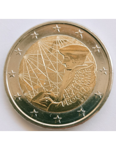 Awers monety Malta 2 euro 2022 35 lat programu Erasmus