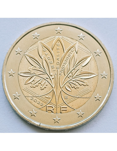 Awers monety Francja 2 euro 2022 New design
