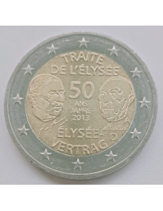 Awers monety Niemcy 2 euro 2013 50 rocznica Traktatu Elizejskiego Niemcy