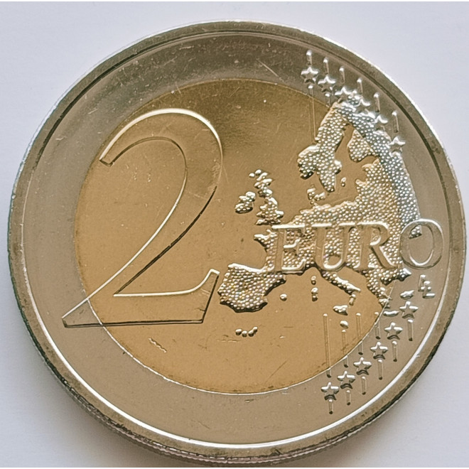 Rewers monety Estonia 2 euro 2021 Wilk