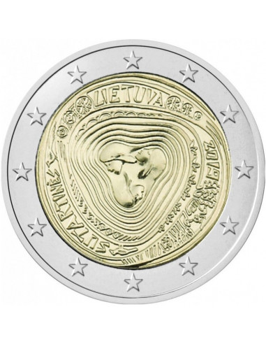Awers monety 2 euro 2019 Sutartinės litewskie pieśni wielogłosowe